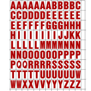 Letters Combo Set Red